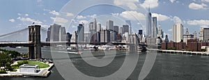 Panoramic image of downtown Manhattan