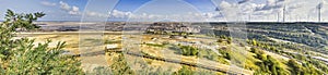 Panoramic image of the Garzweiler opencast coal mine in Germany