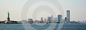 Panoramic image of lower Manhattan skyline