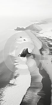 Winter\'s Embrace: A Captivating Black And White Image Inspired By Traditional Oceanic Art photo