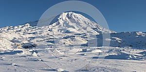 Panoramic image of Mount Ararat in winter, Turkey