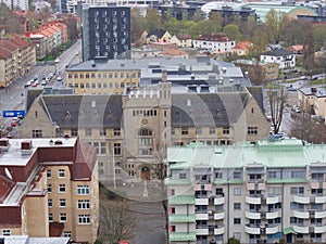 Panoramic image of Orebro town of Sweden