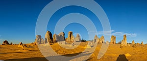 A panoramic image of the Pinnacles of Nambung National park near photo