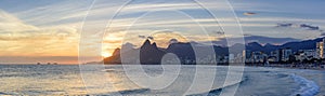 Panoramic image of Rio de Janeiro sunset