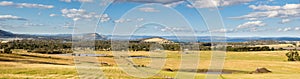 Panoramic image of a rural Tasmanian landscape