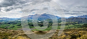 Panoramic image of southern New Zealand