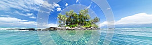 Panoramic image of tropical island