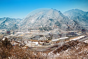 Panoramic of juyongguan great wall