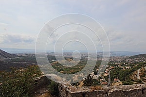 Panoramic from Klis Fortres, Dalmatia photo