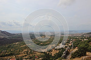 Panoramic from Klis Fortres, Dalmatia photo