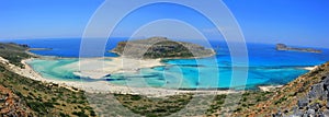 Panoramic landscape of Balos bay - Crete, Greece photo