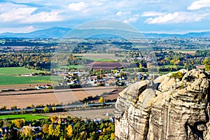 Panoramic landscape of Bohemian Paradise