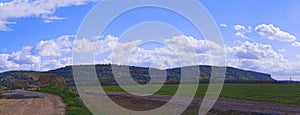 Panoramic landscape of Carmel Mountain from Kibbutz Maagan Michael Israel.