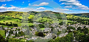 Panoramic landscape of castleton