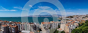 Panoramic landscape of City of Izmir Smyrna, Turkey.