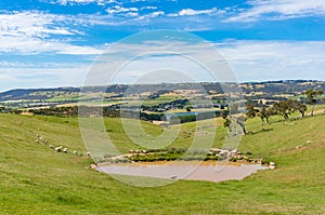 Panoramic landscape of countryside in South Australia