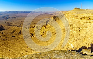 Panoramic landscape of Makhtesh crater Ramon