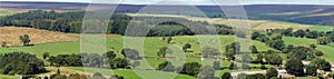 Panoramic landscape of meadow in Yorkshire