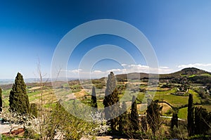 Panoramic landscape. Montepulciano, Italy