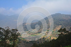 Panoramic Landscape near Quetzaltenango Guatemala
