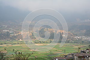 Panoramic Landscape near Quetzaltenango Guatemala