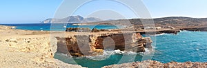 Panoramic landscape of Pori at Ano Koufonisi island Greece