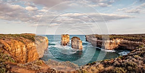 Panoramic landscape view at Great Ocean Road
