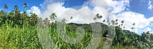 Panoramic landscape view of the highland mountain range of Raro photo