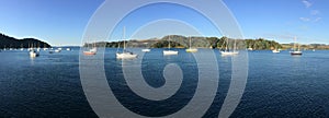 Panoramic landscape view of Mangonui Northland New Zealand