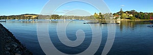 Panoramic landscape view of Mangonui Northland New Zealand