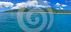 Panoramic landscape view of in Rarotonga, Cook Islands