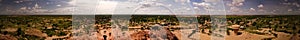 Panoramic landscape view to sahel and oasis, Dogondoutchi, Niger