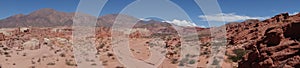 panoramic of Los colorados / shells ravine - cafayate, argentina