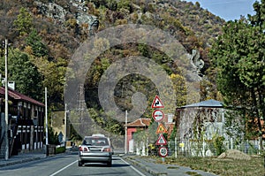 Panoramic main road from the town of Septemvri to Dobrinishte to cross the Rhodopes