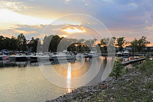 Panoramic Marina Sunset