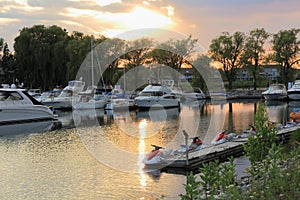 Panoramic Marina Sunset