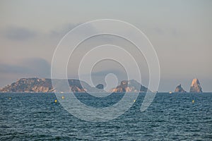 Panoramic of the Medes Islands, in the Mediterranean sea. Costa photo