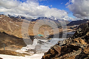 Panoramic mountain landscape of venter tal in the ÃÂ¶tztal alps in summer photo