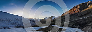 Panoramic Mountain Tibetan Himalayan landscape in SiChuan province, China