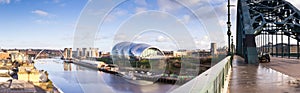 Panoramic of Newcastle and Gateshead quayside