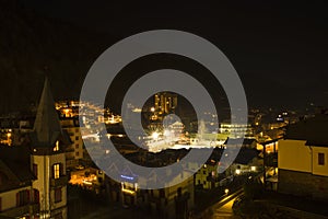 Panoramic night view city Aprica