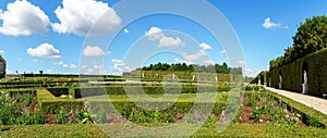 Panoramic of North Parterre in Versailles Gardens - France