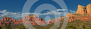 Panoramic Orange Rock Formations at Sedona, Arizona