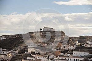 Panoramic over the castillete or Cerro de la Ermita in Galera de Granada photo