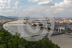 Panoramic overview of Budapest.