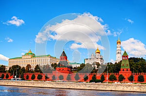 Panoramic overview of downtown Moscow with Kremlin