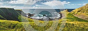 Panoramic overview of the Ireland shoreline.