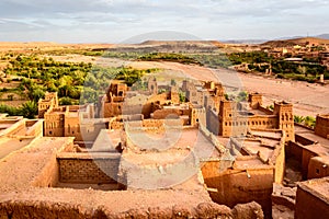 Panoramic photo of Ait Benhaddou, Morocco