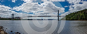 Panoramic photo of George Washington Bridge over H