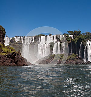 Panoramic photo Iguazu Falls